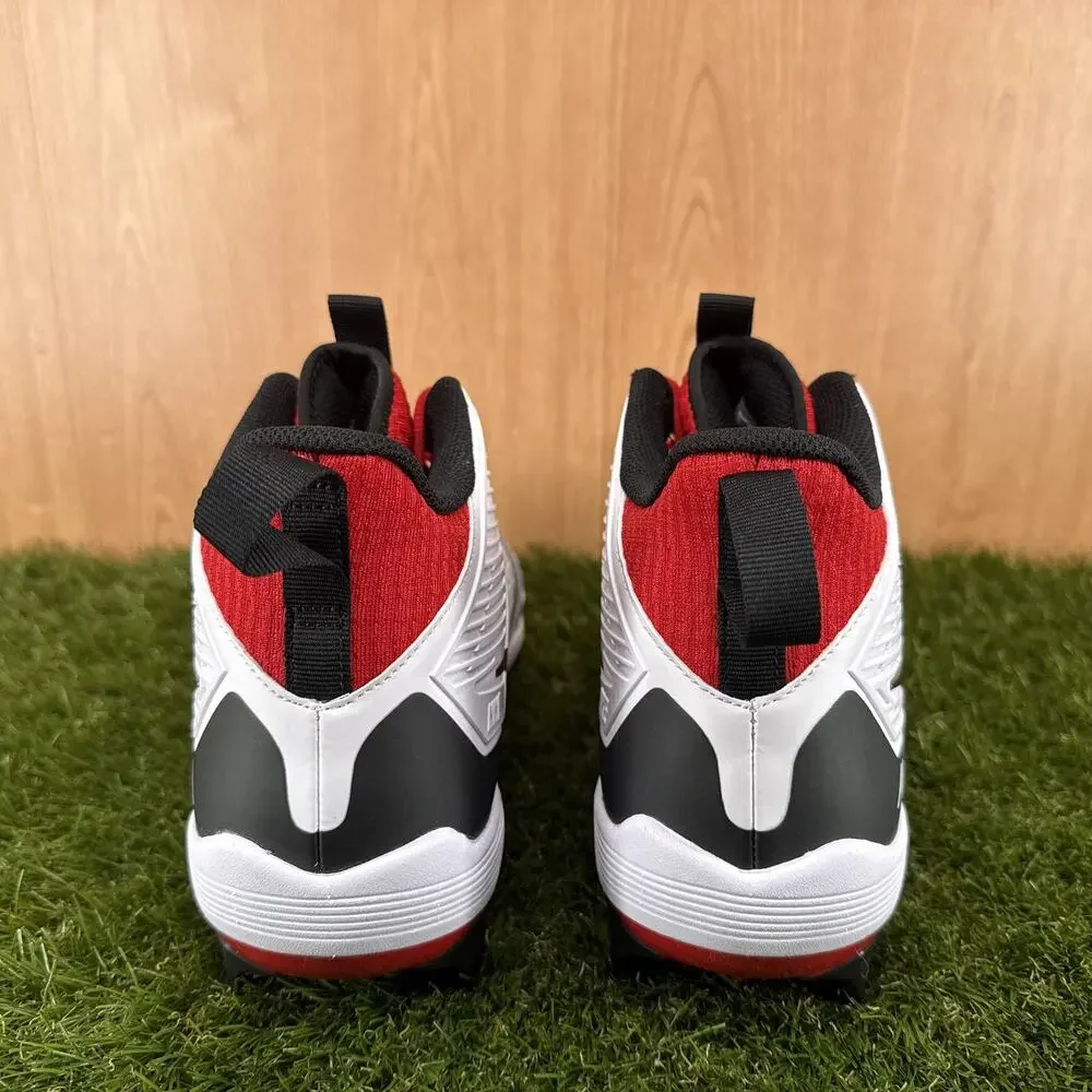 Nike Alpha Menace Strong Red White Football Cleats II5139-102 Men's Size 12